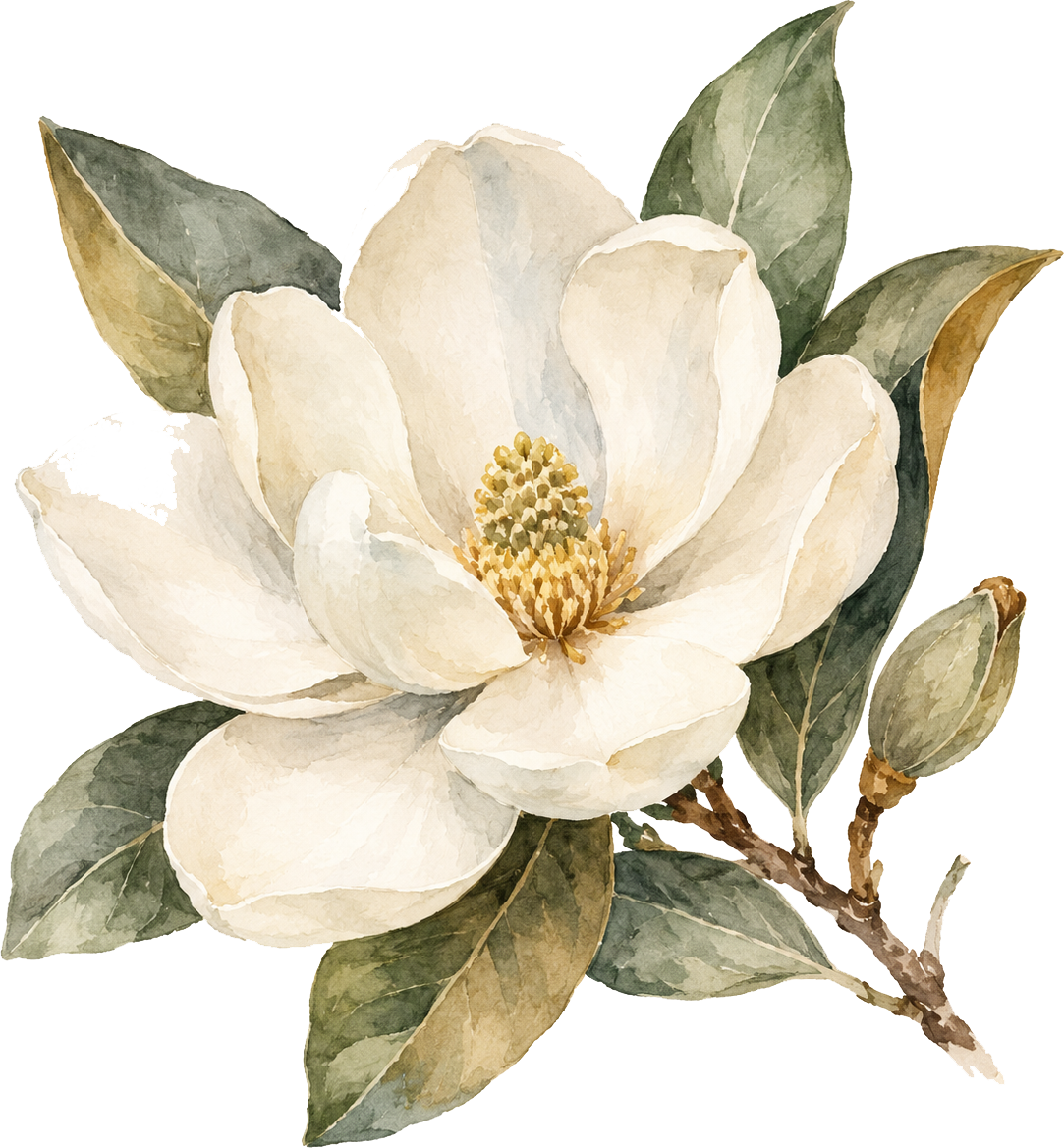 Magnolia botanical illustration